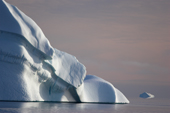 Detail of an Iceberg in a calm sea, Scoresbysund Fiord. East Greenland. 2005