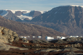 Dramatic East Greenland landscape with mountains, icebergs and glaciers from Renodde. 2005