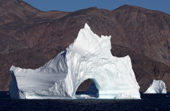 Large grounded iceberg with an archway. Scresbysund Fiord. East Greenland. 2005