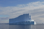 Tabular iceberg in shades of aqua. Scoresbysund Fiord. East Greenland. 2005
