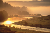The River Findhorn at Drynachan on a misty autumn morning. Scotland