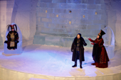 Open Air performance of Hamlet in Sami at the Ice Globe Theatre. Jukkasjarvi. Sweden. 2003