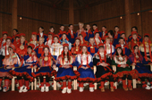 Sami teenagers dressed in traditional clothing for their confirmation. Karasjok Church. Sapmi. North Norway. 2000