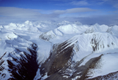 Aerial view of the St. Elias Mountains, Kluane National Park, Yukon, Arctic Canada
