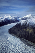 A glacier in the St. Elias Mountains, Kluane National Park, Yukon, Arctic Canada